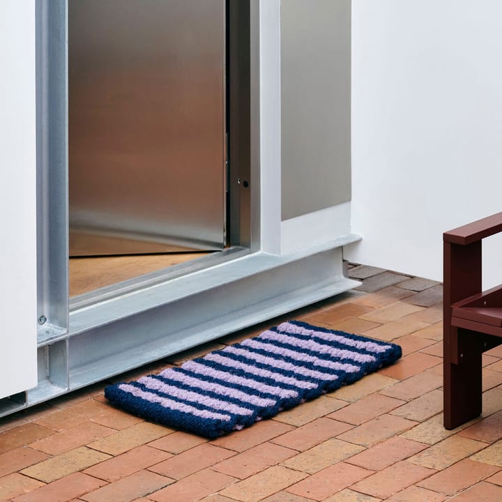 Coco Stripe Wide dørmatte, Lavender-navy HAY