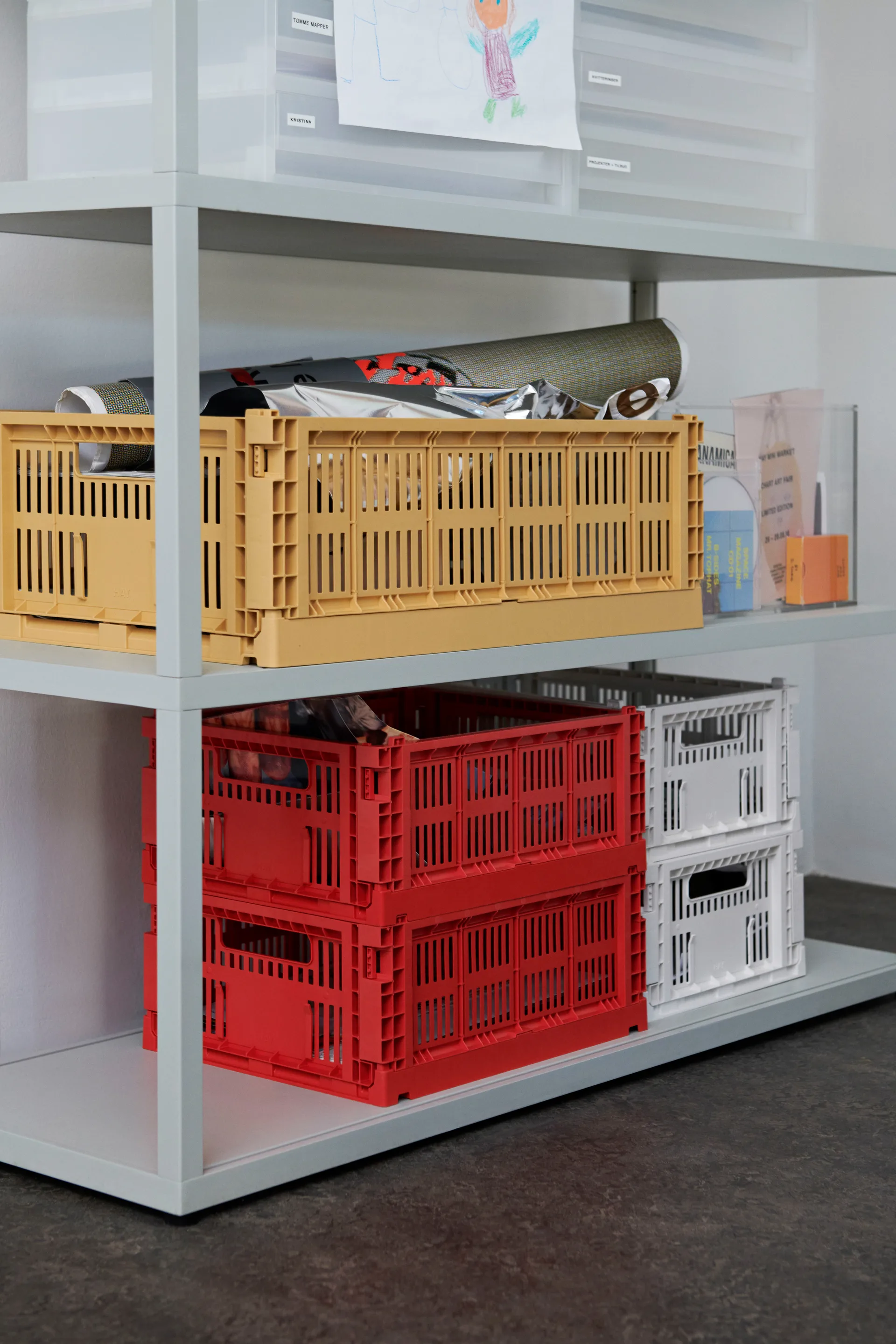 Colour Crate L 34,5 x 53 cm, Golden yellow HAY