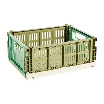 Colour Crate Mix S 17 x 26,5 cm - Olive-dark mint - HAY