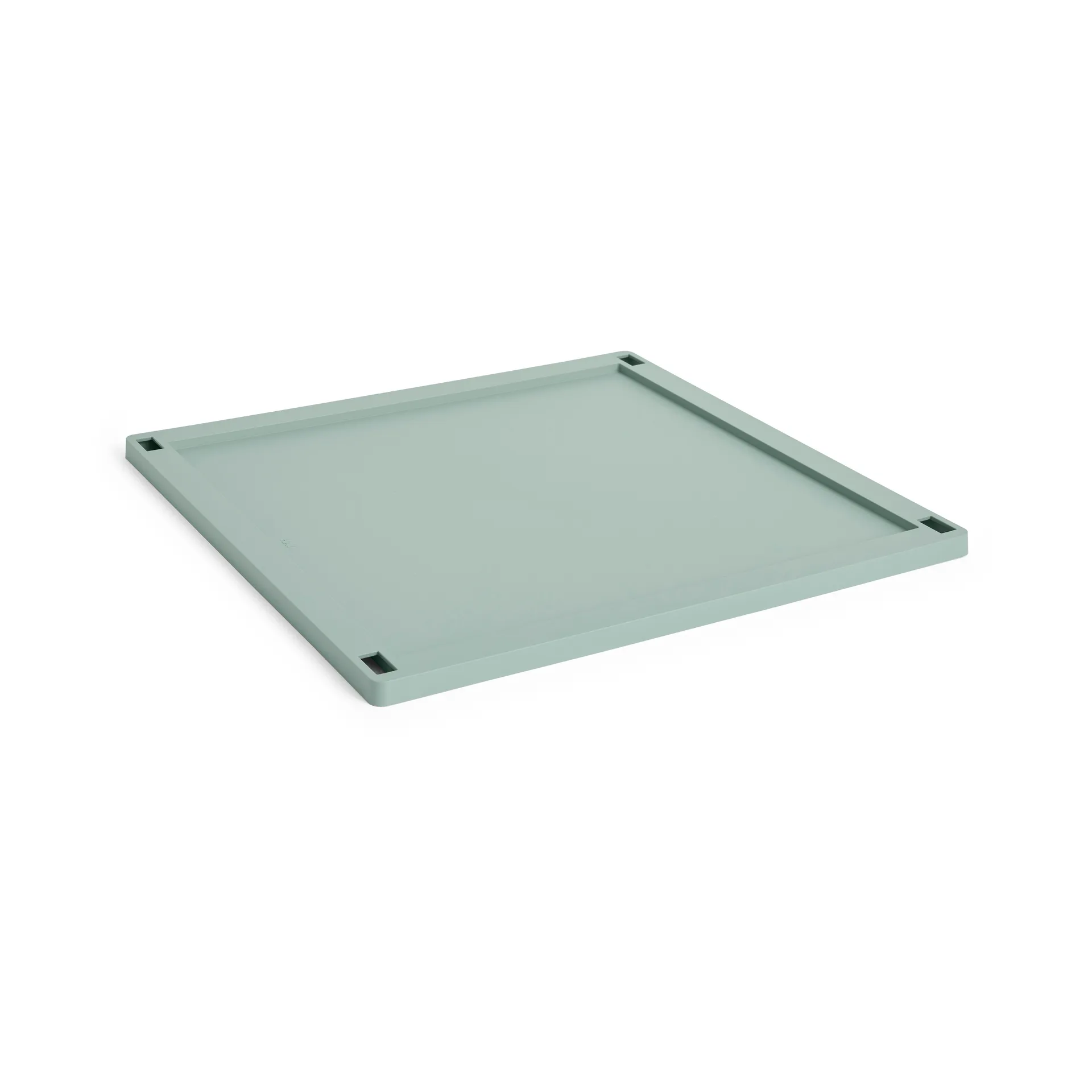 Colour Crate Square lokk plast large, Sage green HAY