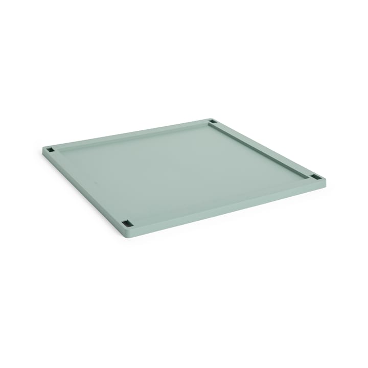 Colour Crate Square lokk plast large - Sage green - HAY