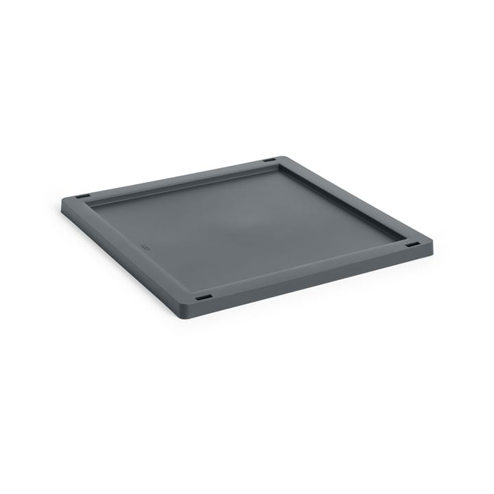Colour Crate Square/Cube lokk plast medium - Charcoal - HAY