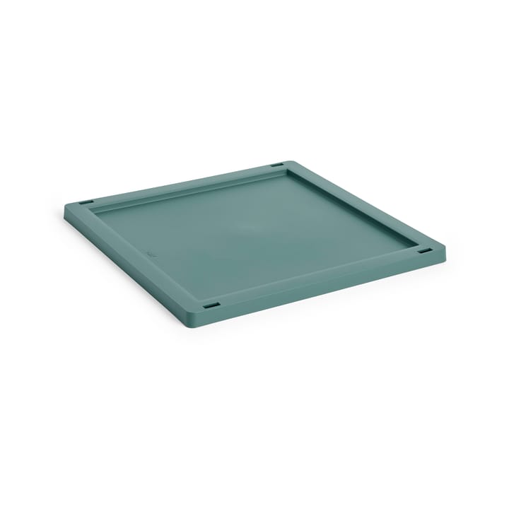 Colour Crate Square/Cube lokk plast medium - Dark green - HAY