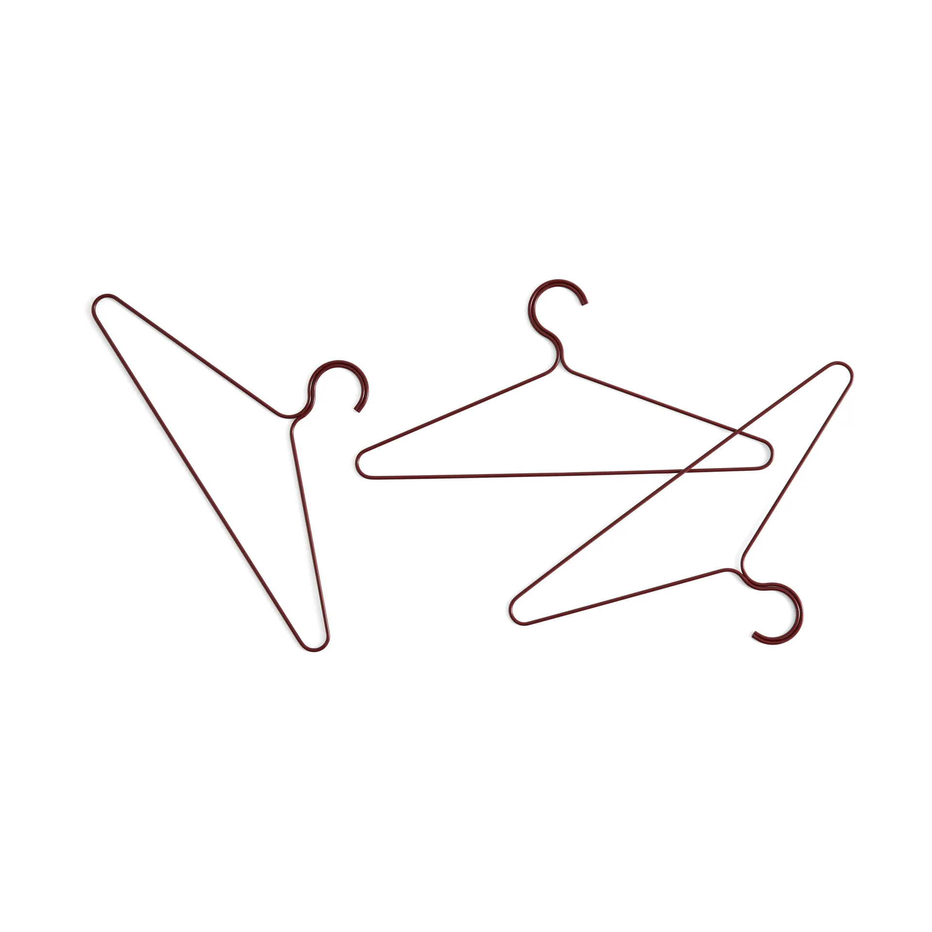 Colour kleshenger 3-stk., Maroon red HAY