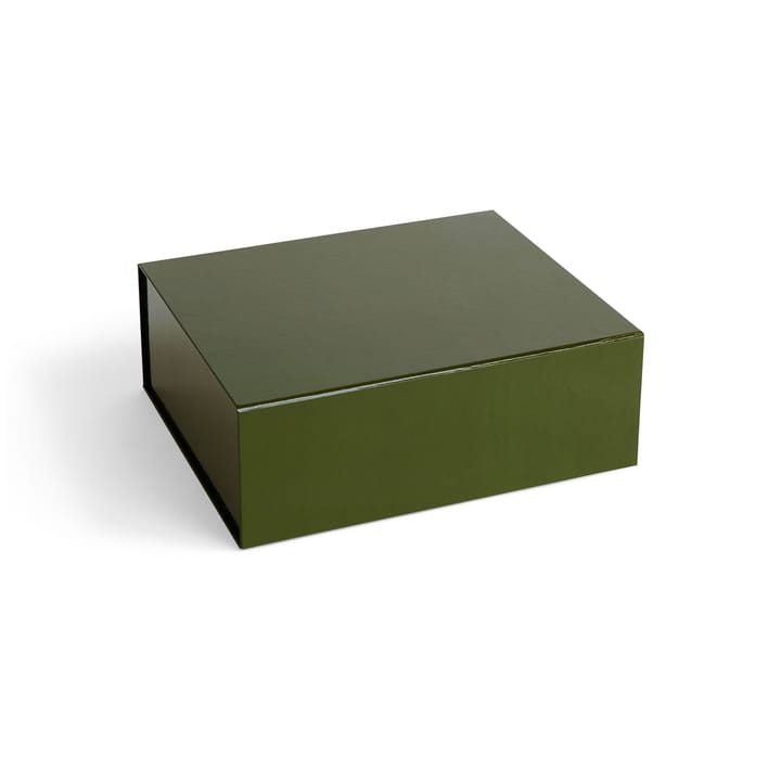 Colour Storage M boks med lokk 29,5 x 35 cm - Olive - HAY