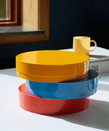 Colour Storage Round boks med lokk Ø 24 cm - Egg yolk - HAY