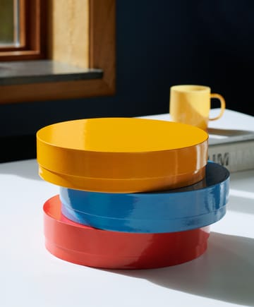 Colour Storage Round boks med lokk �Ø 24 cm - Egg yolk - HAY