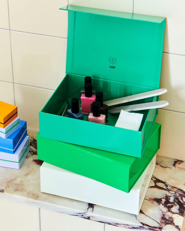 Colour Storage XS boks med lokk 16,5x22,5 cm, Vibrant green HAY