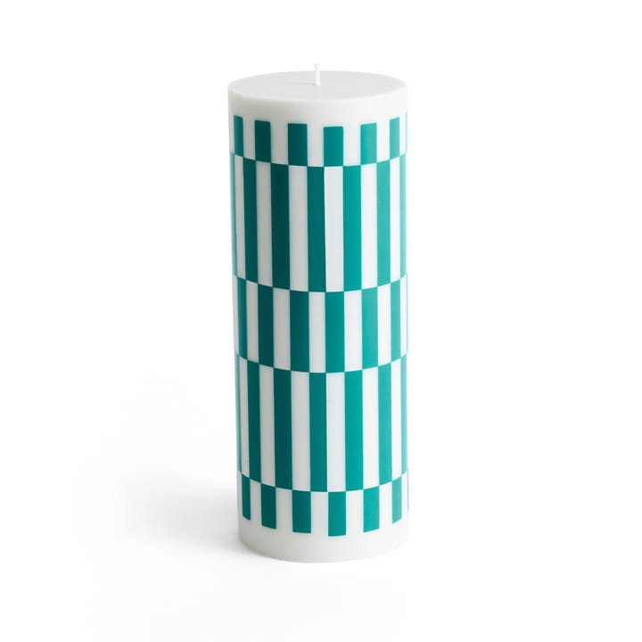 Column Candle kubbelys large 25 cm - Light grey-green - HAY