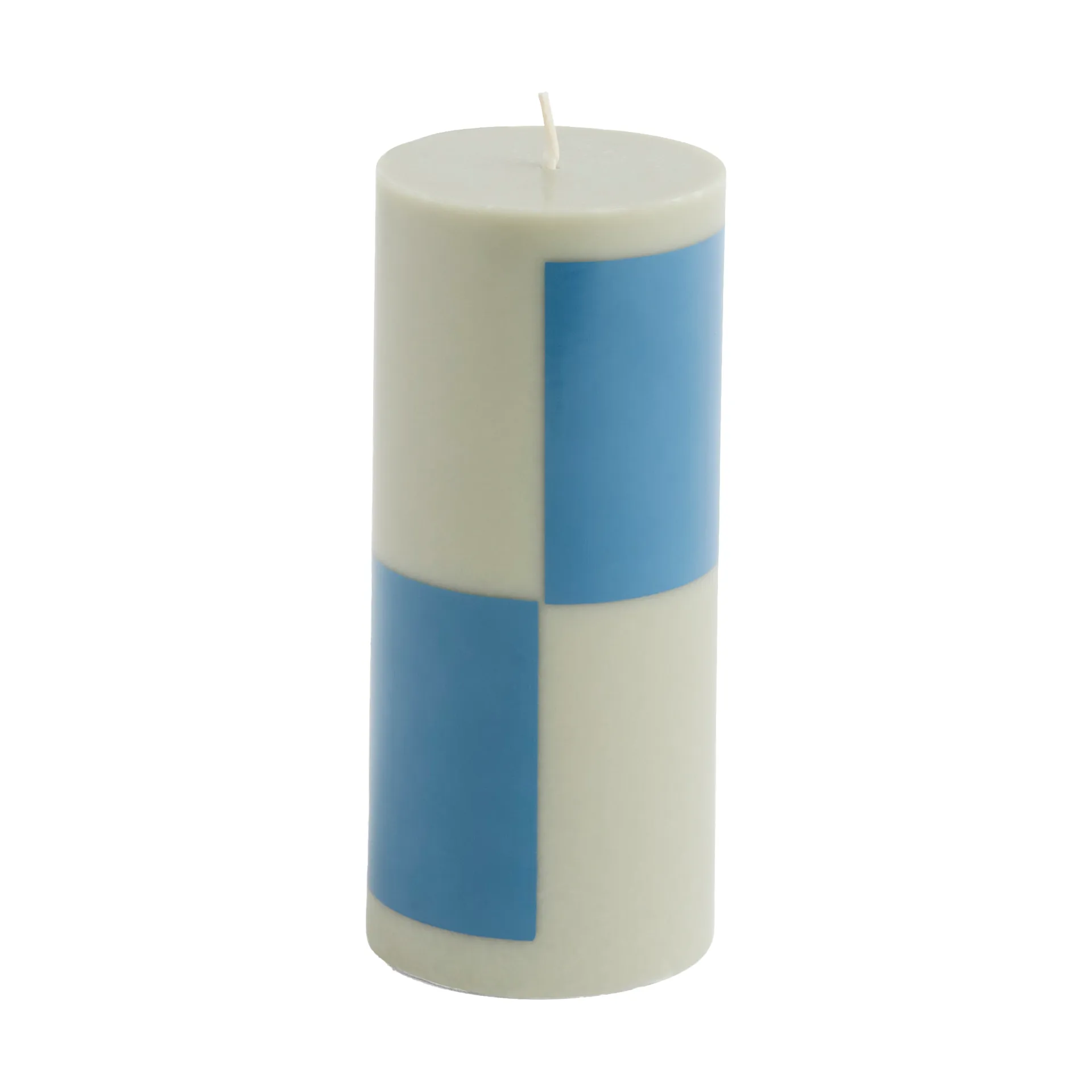 Column Candle kubbelys small 15 cm, Grey-blue HAY