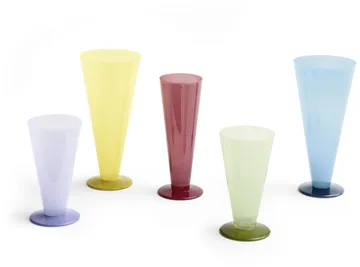 Conical vase - Light blue-lavender blue, small - HAY