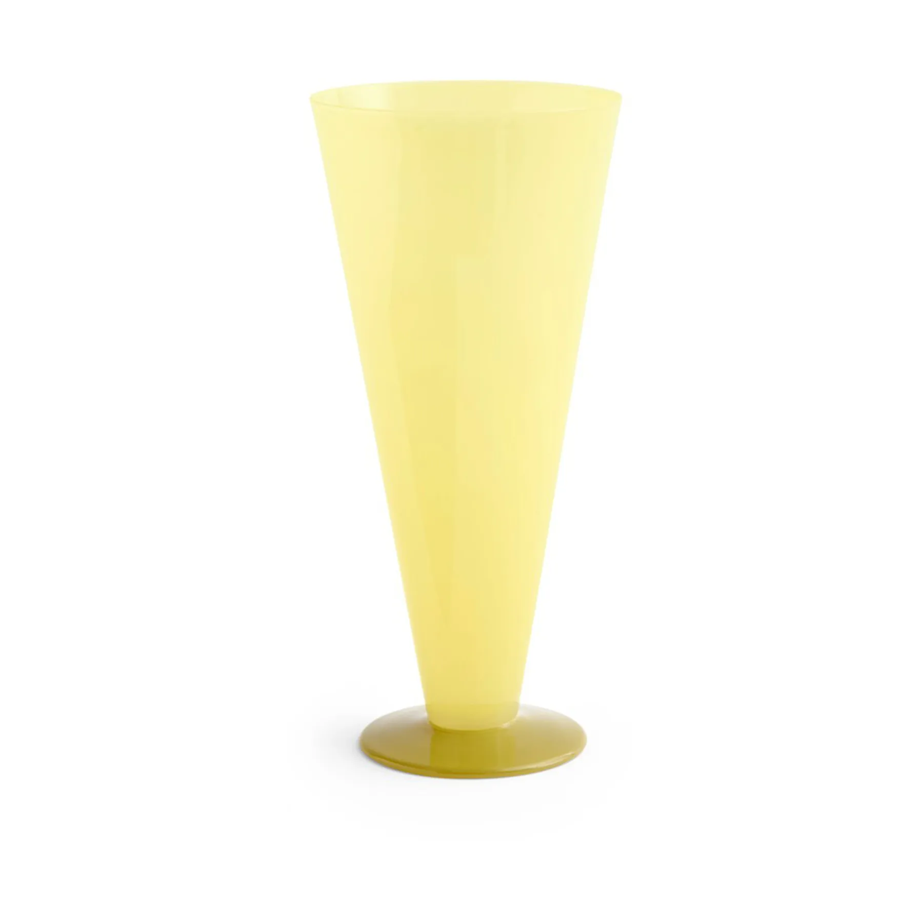 Conical vase, Yellow-lime green, large HAY