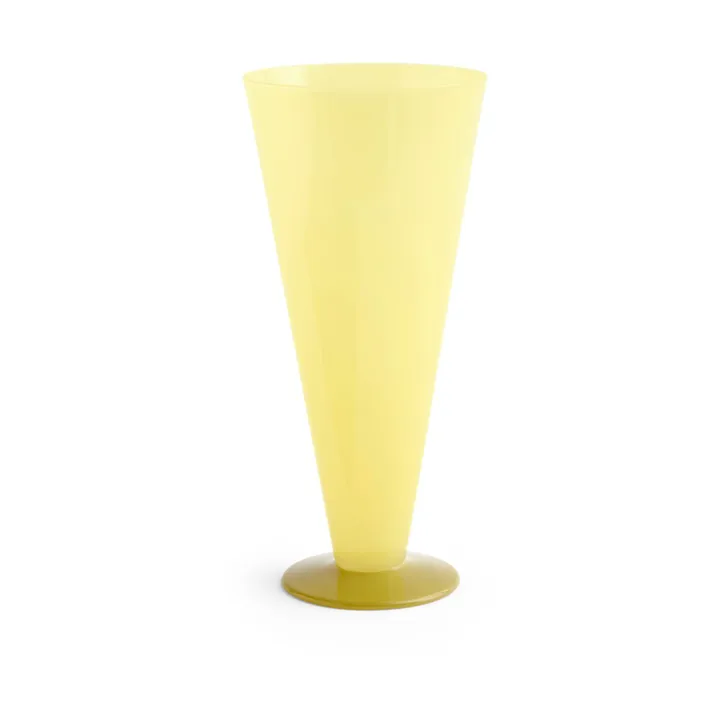 Conical vase - Yellow-lime green, large - HAY