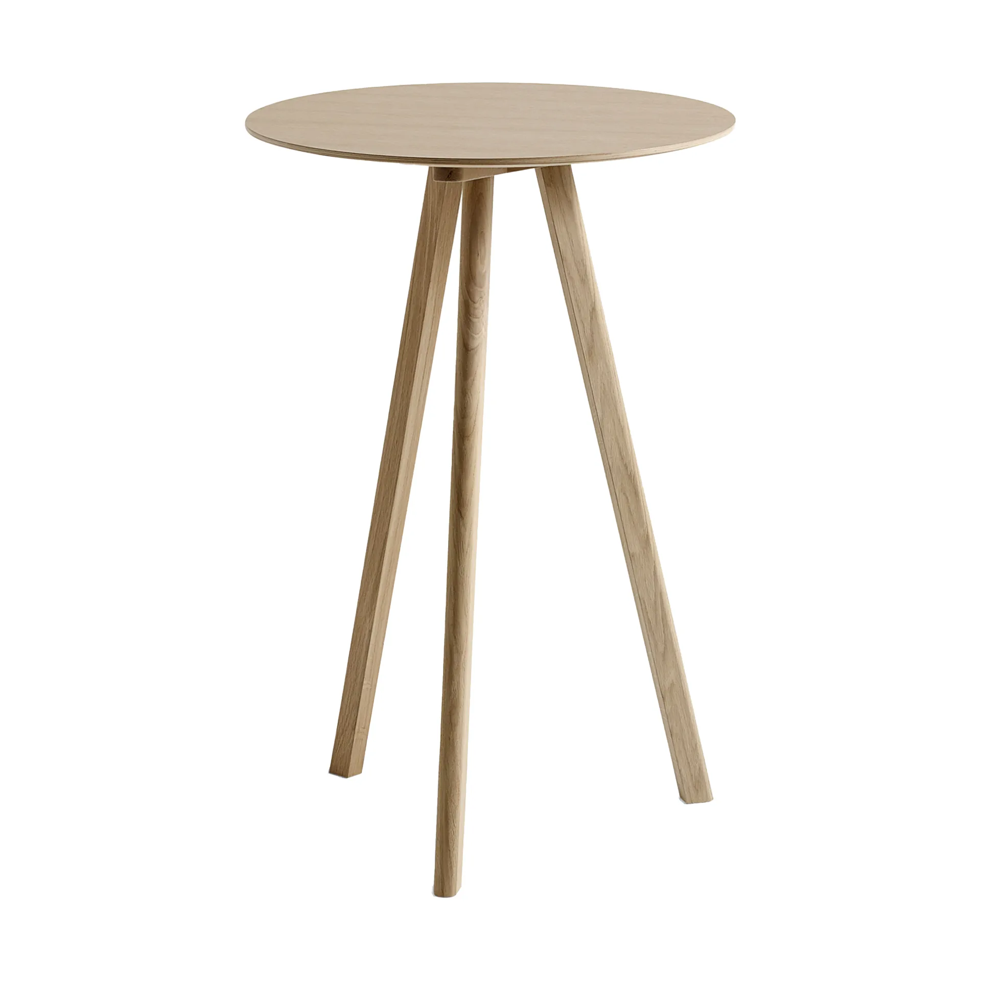 CPH20 2.0 barbord Ø70 cm, Lakkert eik-eikefinér HAY