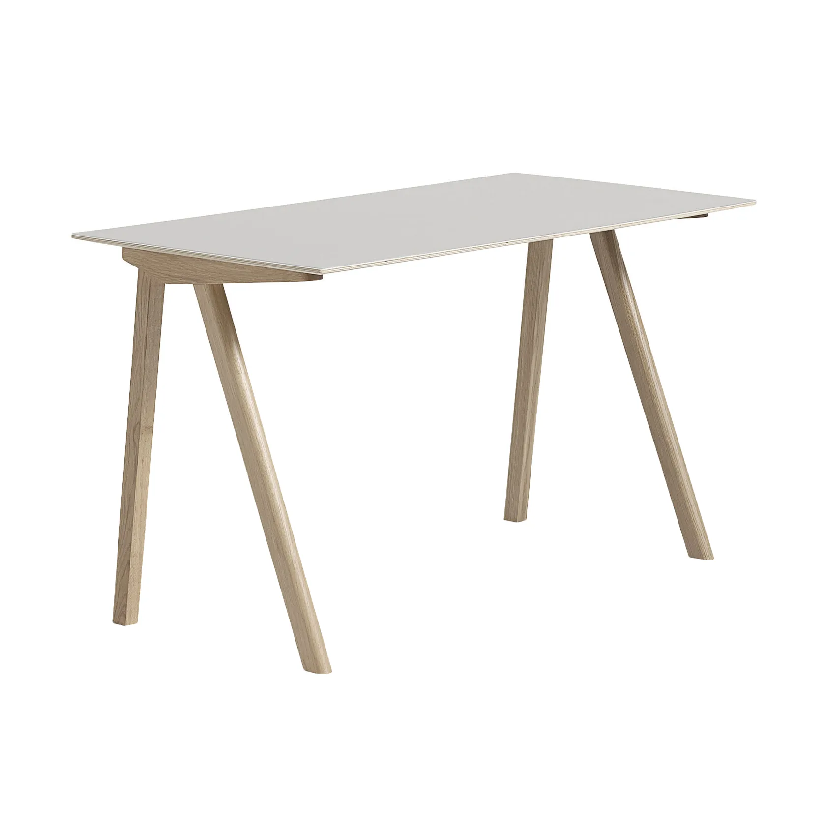 CPH90 2.0 skrivebord 65x130 cm, Off white linoleum-lakk. oak HAY