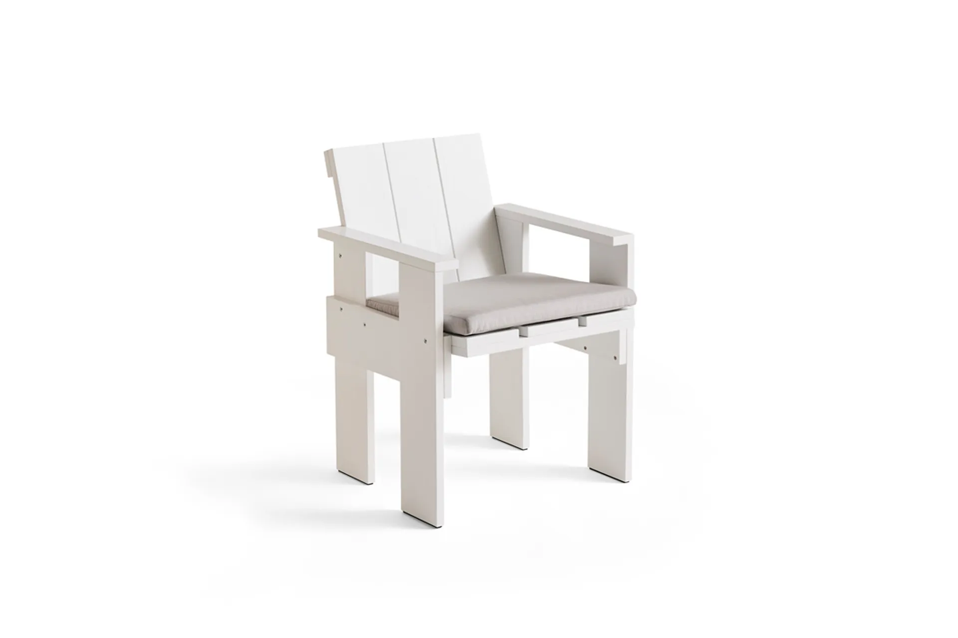 Crate Dining Chair stol med armlener, White HAY