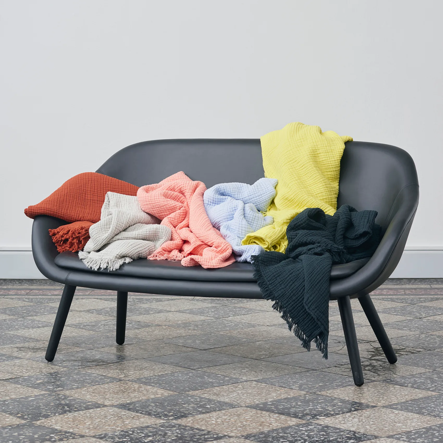 Crinkle pledd 150x210cm, Grey HAY