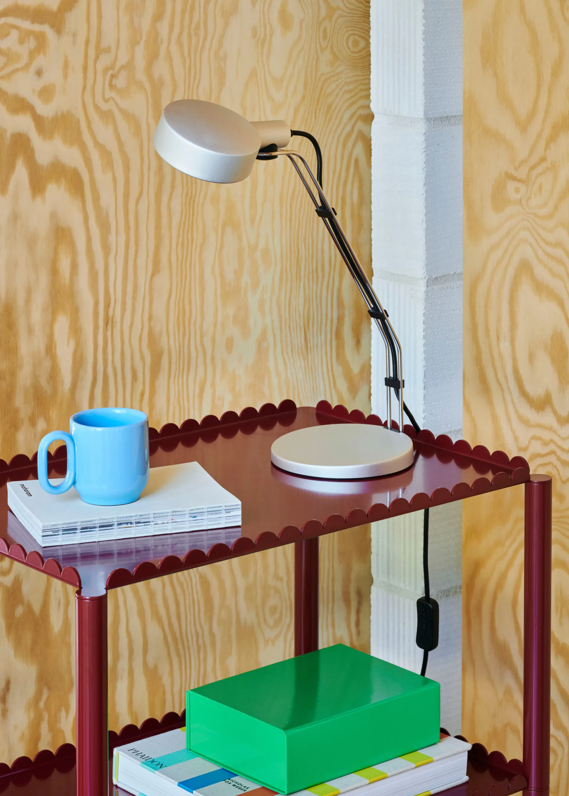 Cupola Desk bordlampe 40,8 cm, Clear anodised HAY