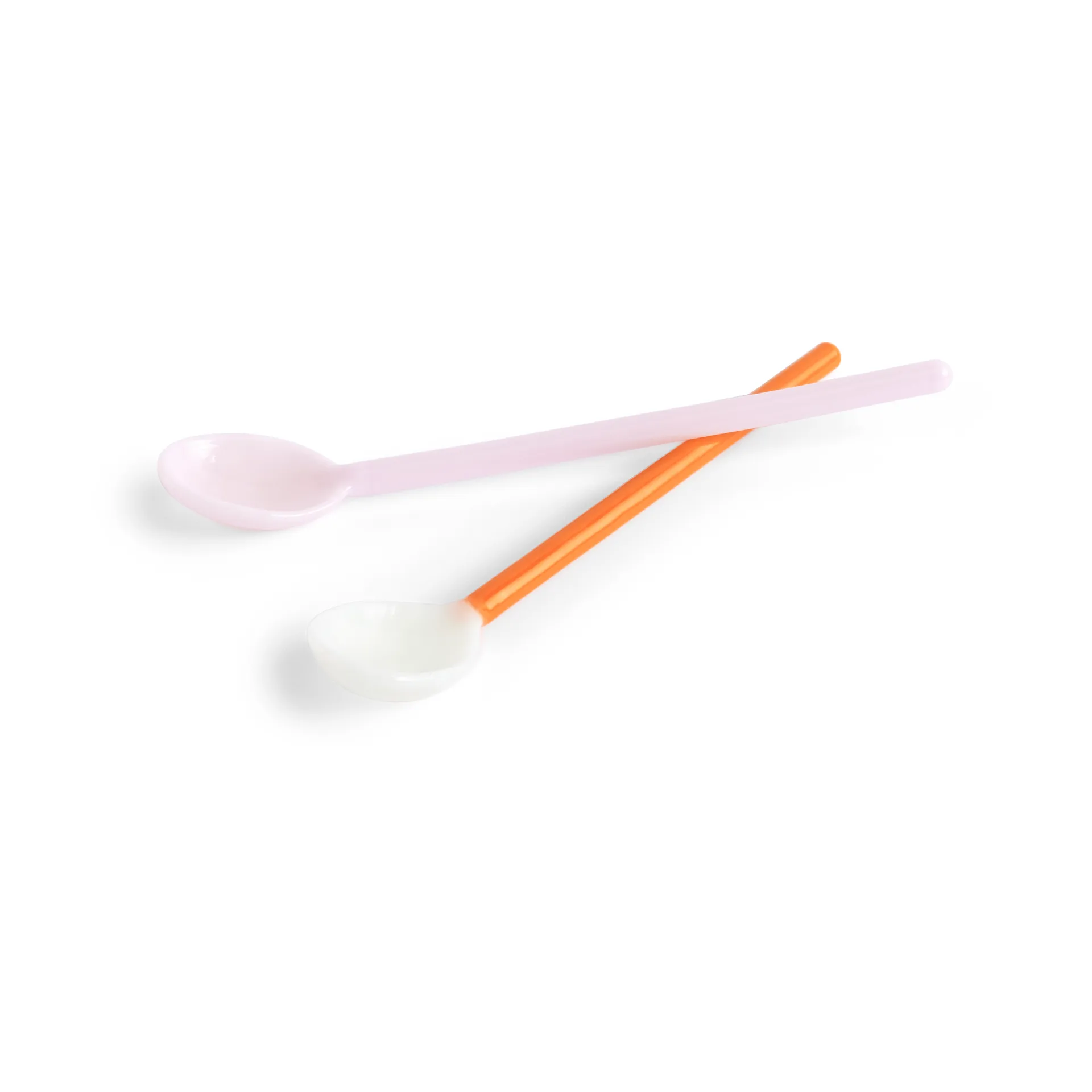 Duo glasskje 2-pakning, Light pink-bright orange HAY