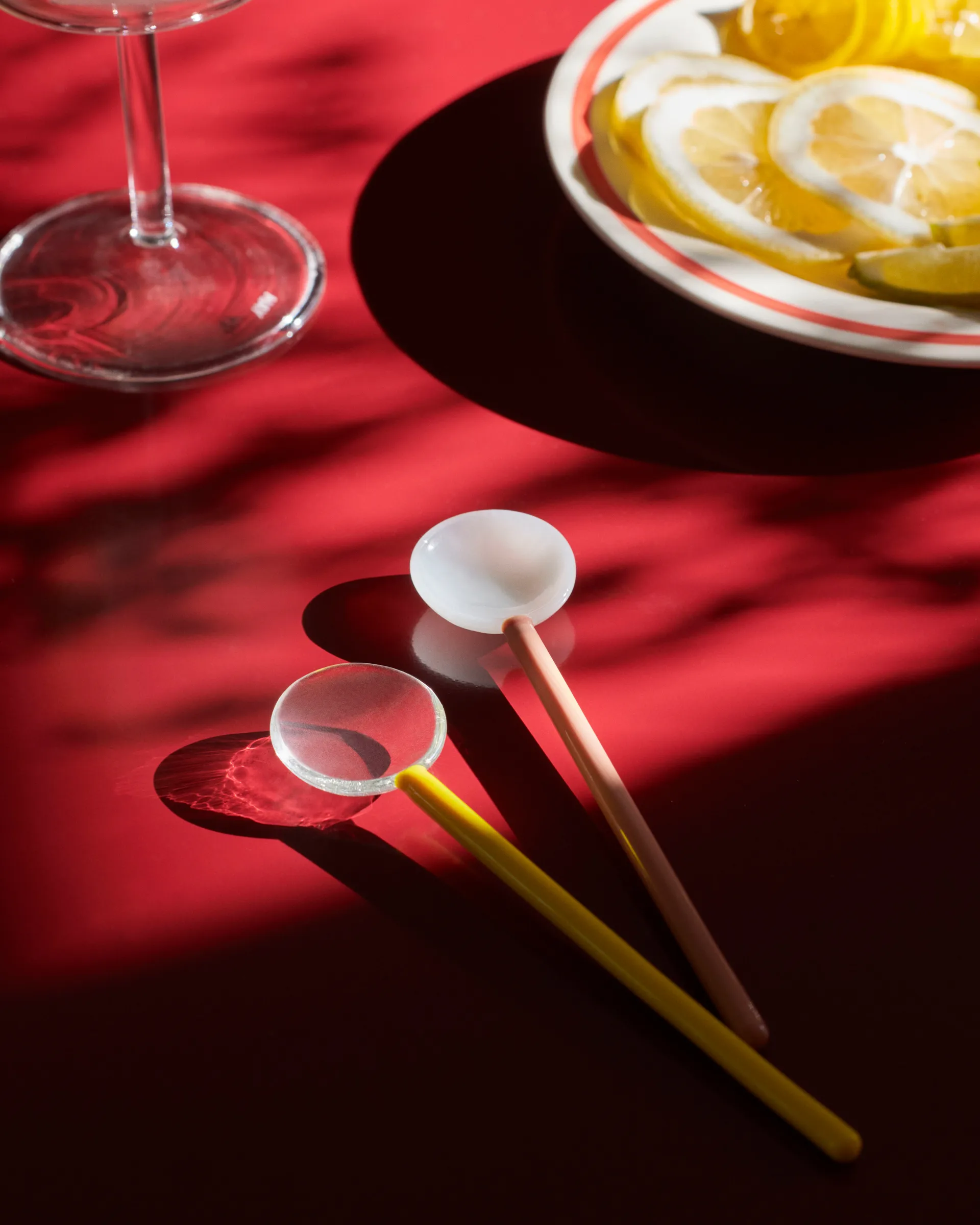 Duo glasskje 2-pakning, Light pink-bright orange HAY