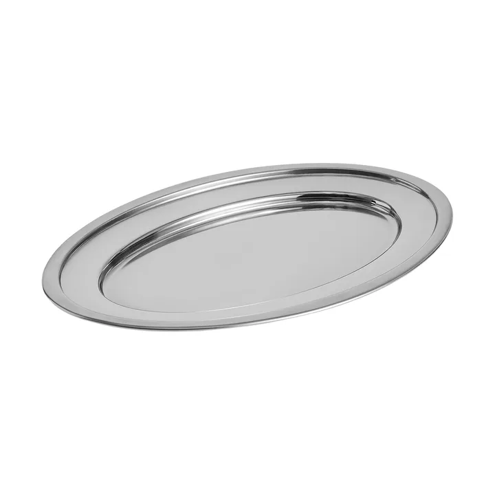 Essential Steel serveringsfat - Rustfritt stål, ovalt, Large - HAY