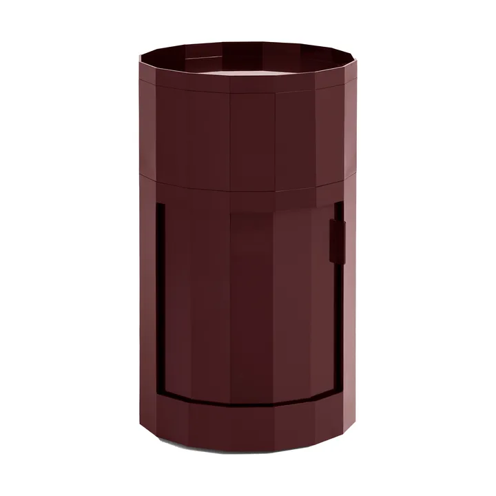 Facet Cabinet high sidebord føtter/hjul 66 cm - Burgundy - HAY