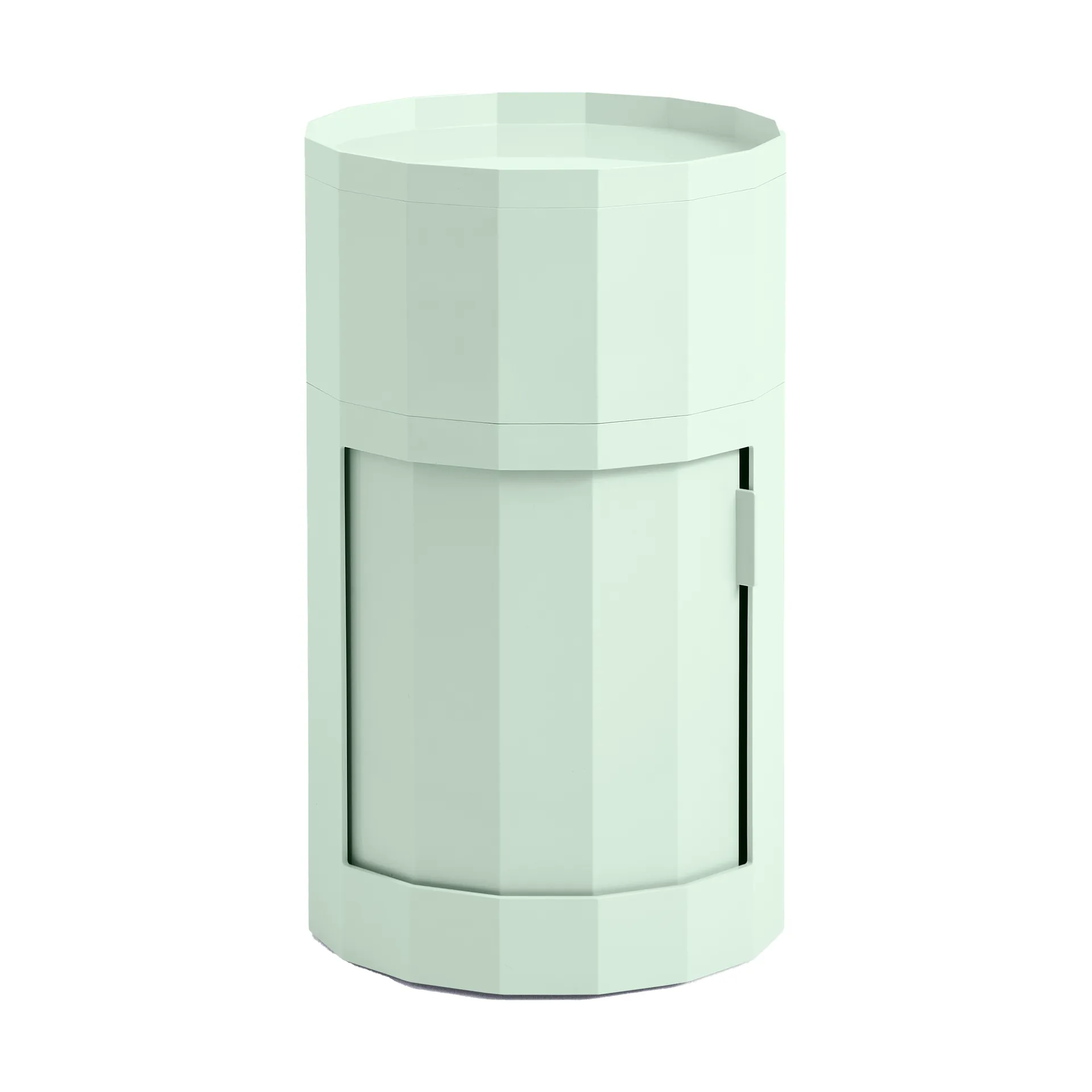 Facet Cabinet high sidebord føtter/hjul 66 cm, Soft mint HAY