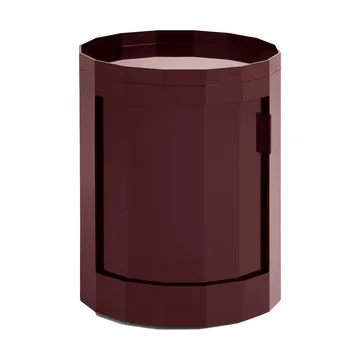 Facet Cabinet low sidebord føtter/hjul 49 cm - Burgundy - HAY