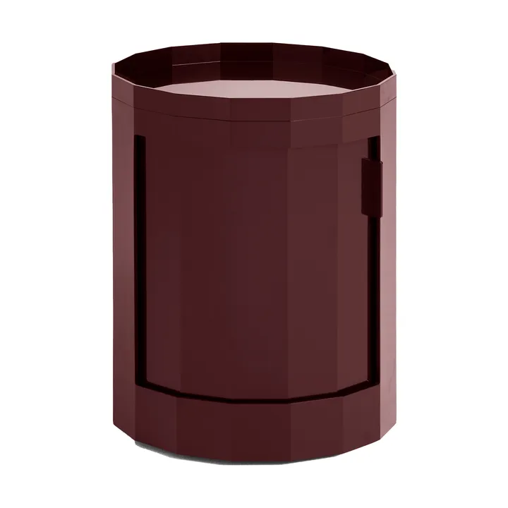 Facet Cabinet low sidebord føtter/hjul 49 cm - Burgundy - HAY