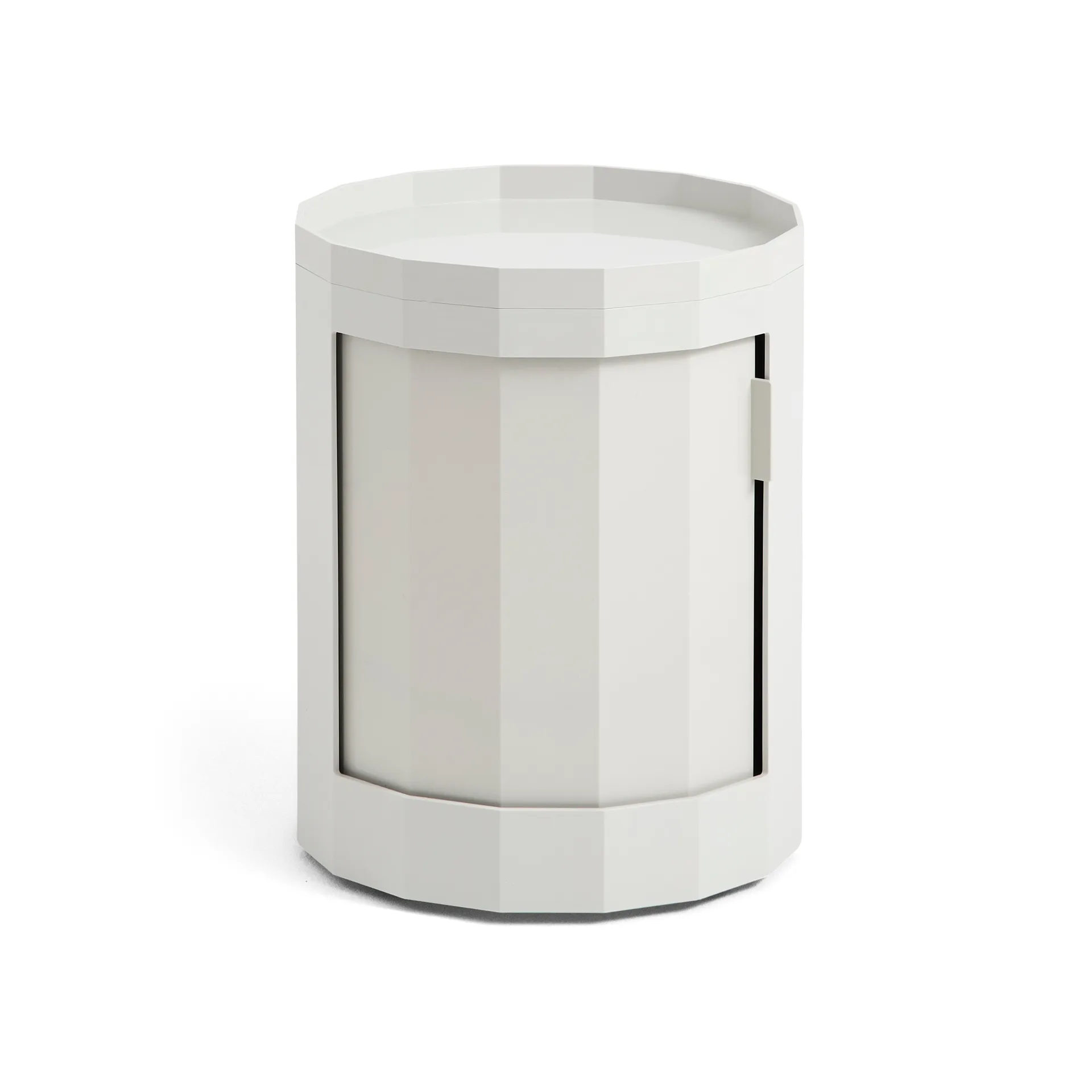 Facet Cabinet low sidebord føtter/hjul 49 cm, Misty grey HAY