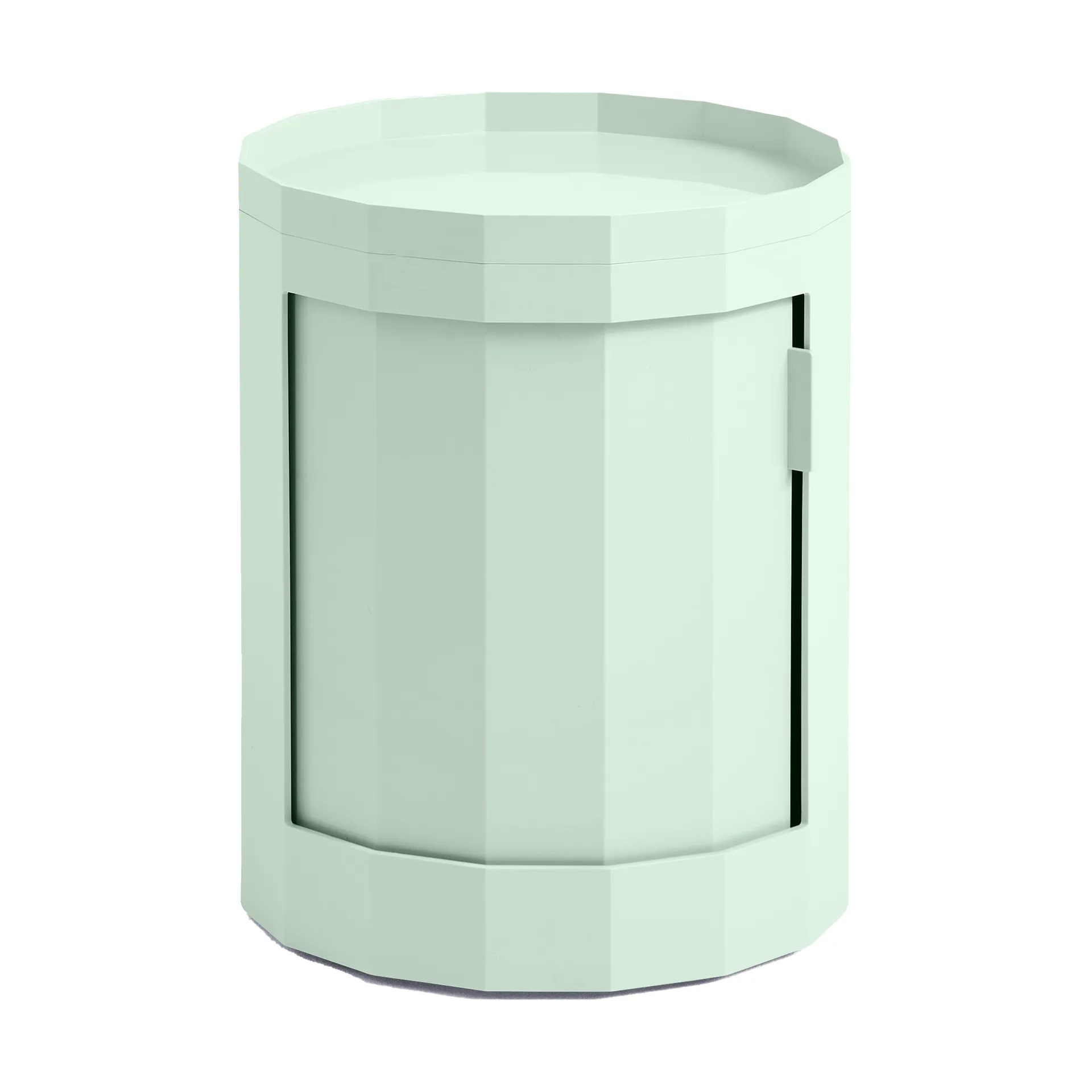 Facet Cabinet low sidebord føtter/hjul 49 cm, Soft mint HAY