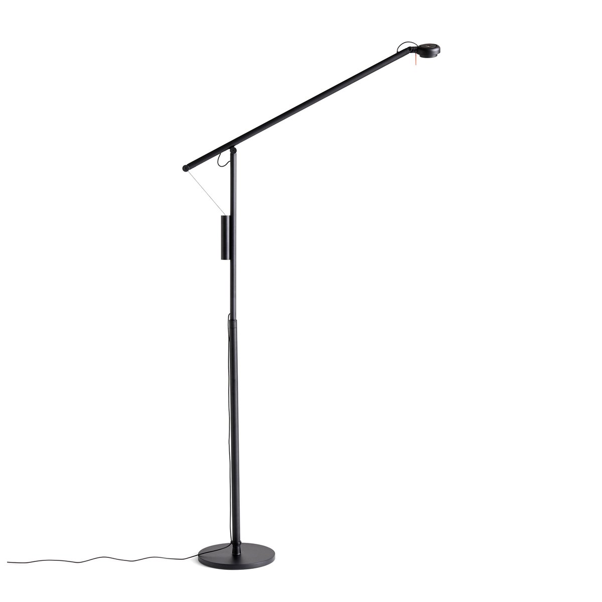 HAY Fifty-Fifty floor stålampe Soft black