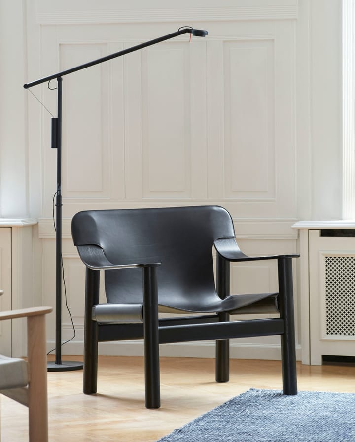 Fifty-Fifty floor stålampe, Soft black HAY