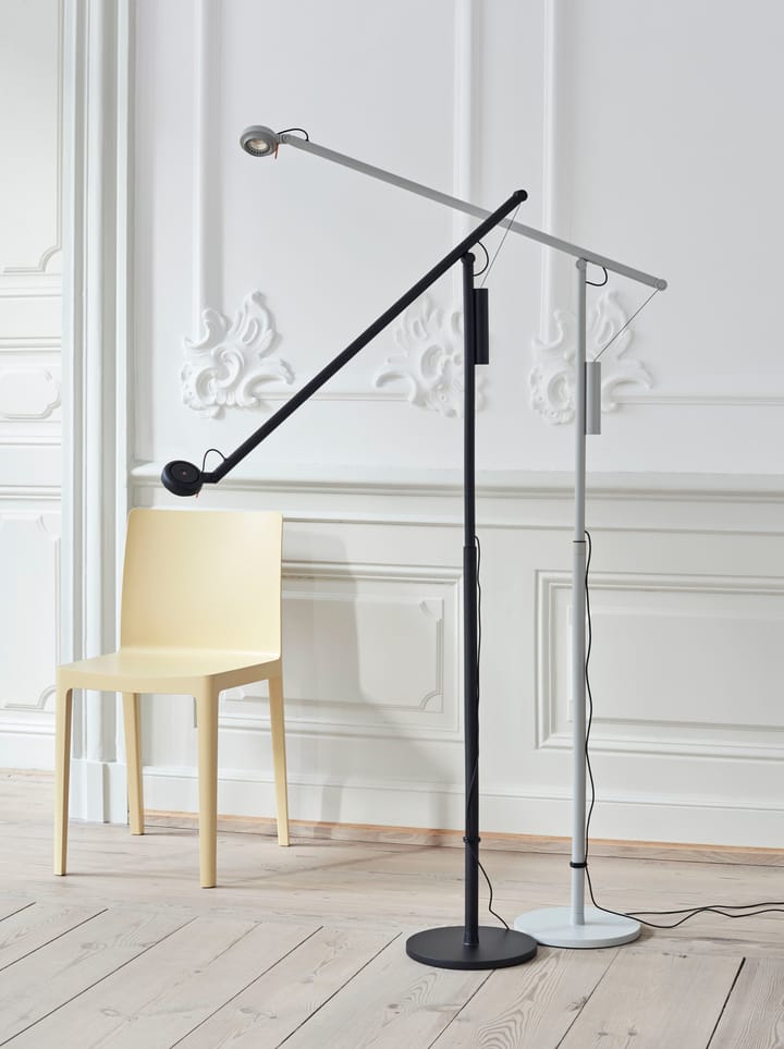 Fifty-Fifty floor stålampe, Soft black HAY