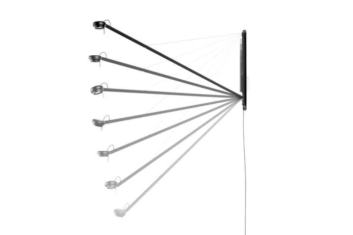 Fifty-Fifty wall vegglampe, Soft black HAY