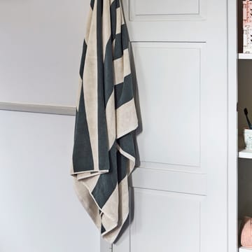 Frotté Stripe badehåndkle 100x150 cm - Dark green - HAY