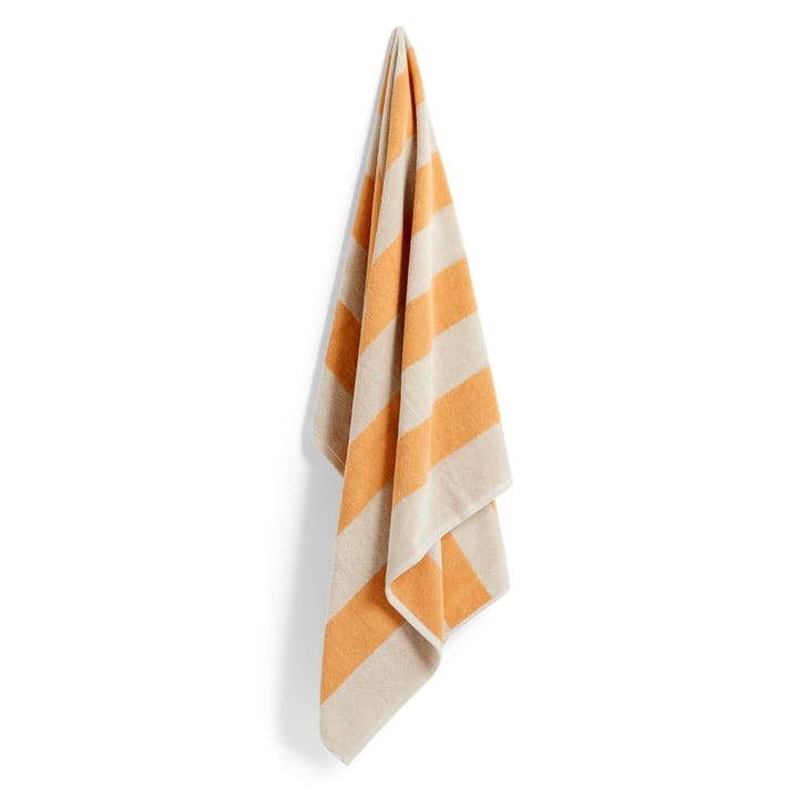 Frotté Stripe badehåndkle 100x150 cm - Warm yellow - HAY