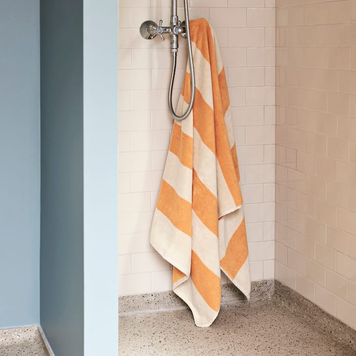 Frotté Stripe badehåndkle 100x150 cm, Warm yellow HAY