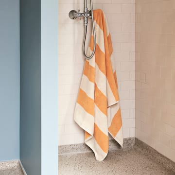 Frotté Stripe badehåndkle 100x150 cm - Warm yellow - HAY