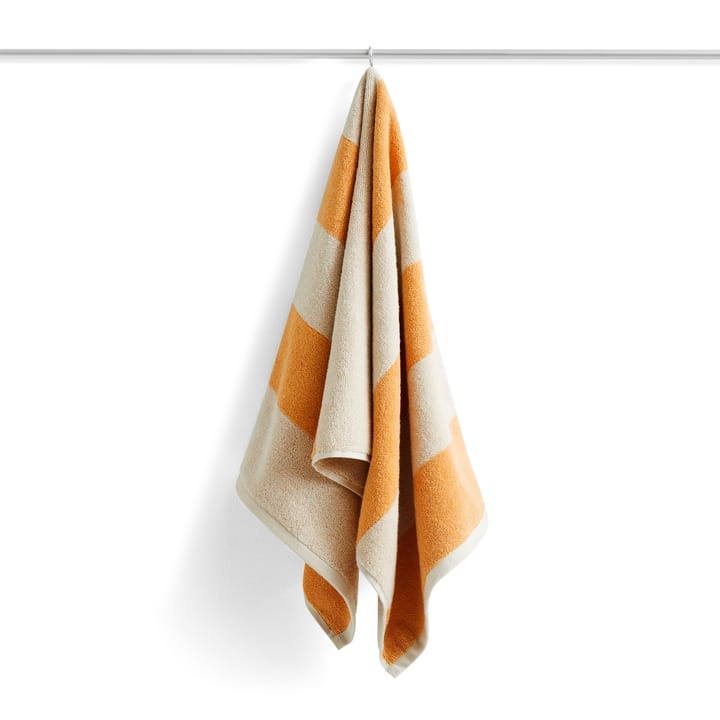 Frotté Stripe håndkle 50 x 100 cm - Warm yellow - HAY