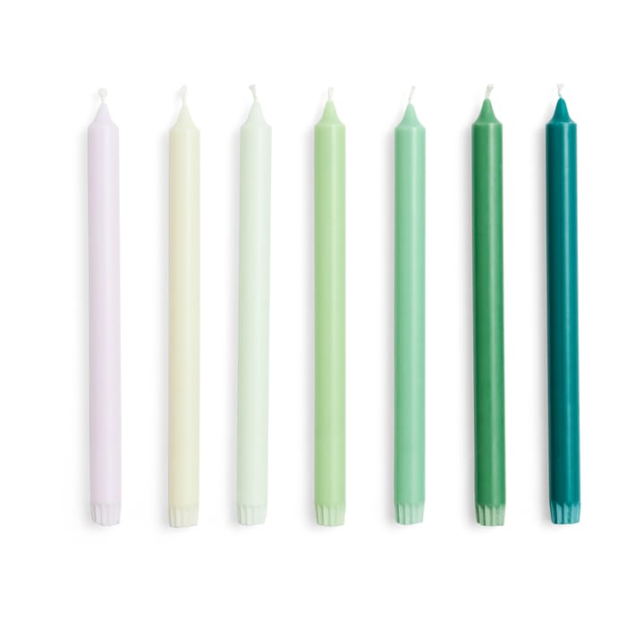 Gradient Candle lys 7-pakning - Greens - HAY