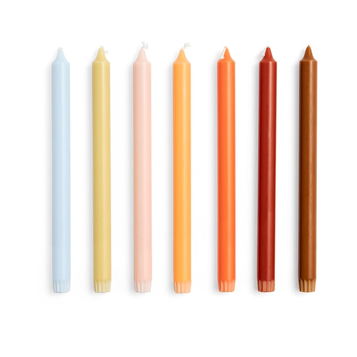 Gradient Candle lys 7-pakning, Rainbow HAY
