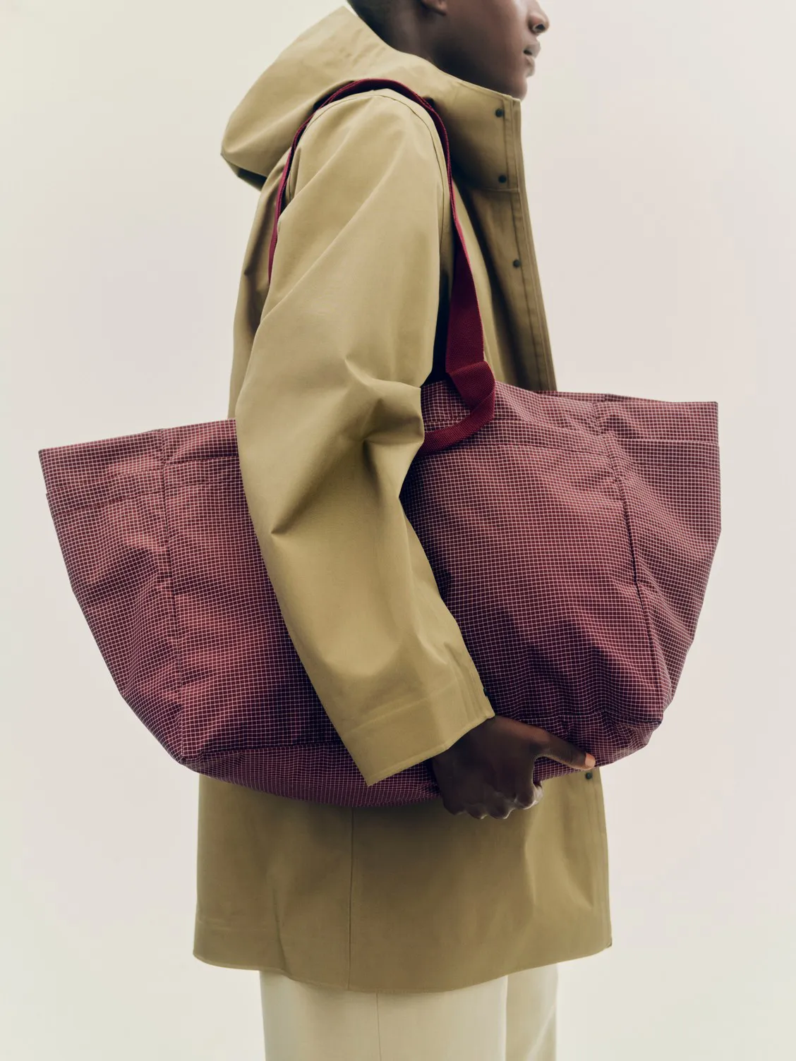 Grid Weekend Bag veske, Burgundy, large HAY
