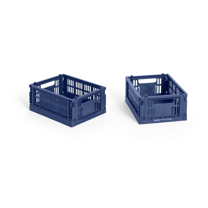 HAY Colour Crate Mini 13x17 cm 2-pakning - Dark blue - HAY
