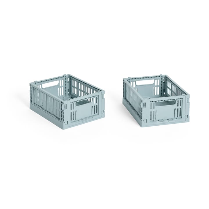 HAY Colour Crate Mini 13x17 cm 2-pakning - Dusty blue - HAY