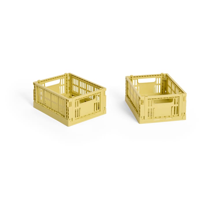 HAY Colour Crate Mini 13x17 cm 2-pakning - Dusty yellow - HAY