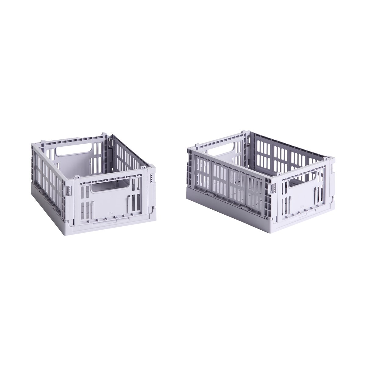 HAY - Sett med 2 Colour Crate Mini Oppbevaringskasser (Lavendel)