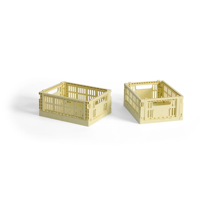 HAY Colour Crate Mini 13x17 cm 2-pakning - Light yellow - HAY