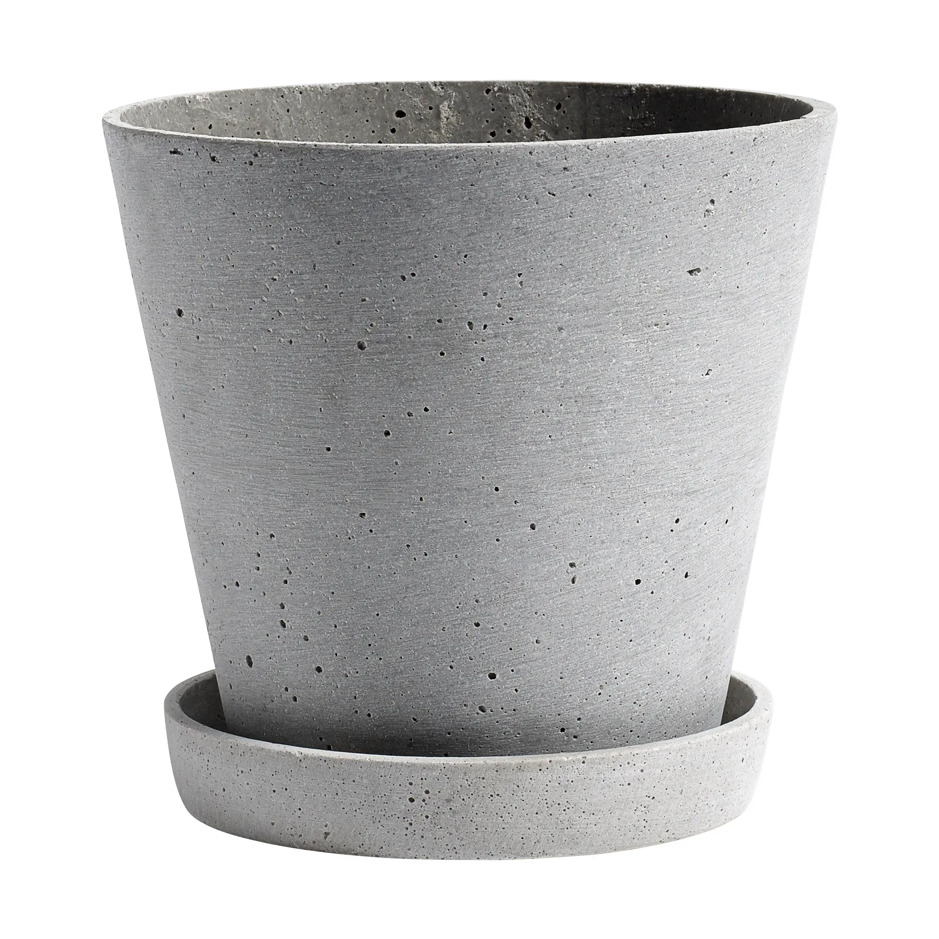 HAY Flowerpot with saucer krukke L Ø17.5 cm, Grå HAY
