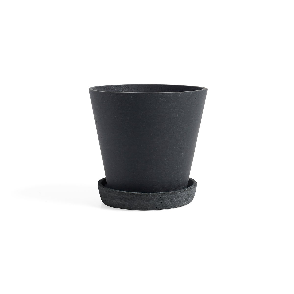 Bilde av HAY HAY Flowerpot with saucer krukke L Ø17.5 cm Svart